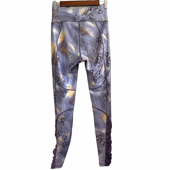 Calia By Carrie Underwood Purple Urban Mosaic High Waist Ruched Leggings Small - Picture 9 of 9